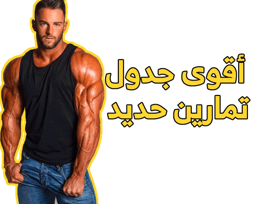 جدول تمارين حديد لبناء العضلات