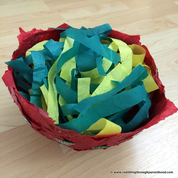 Rambling Through Parenthood Easy Paper Mache Easter Basket