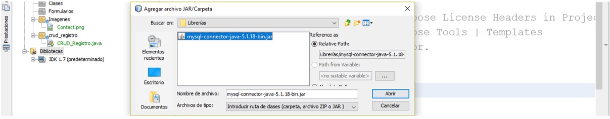 CRUD en Java Configuración del proyecto