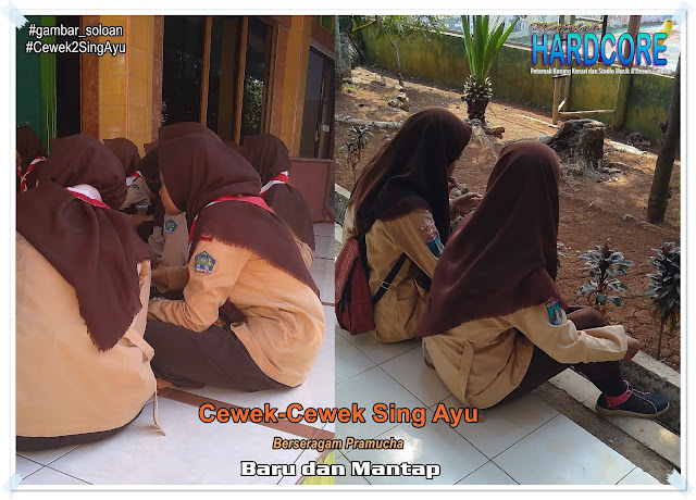 Gambar Siswa-Siswi SMA Negeri 1 Ngrambe (Cover Berseragam Pramuka) - Buku Album Gambar Soloan Edisi 6