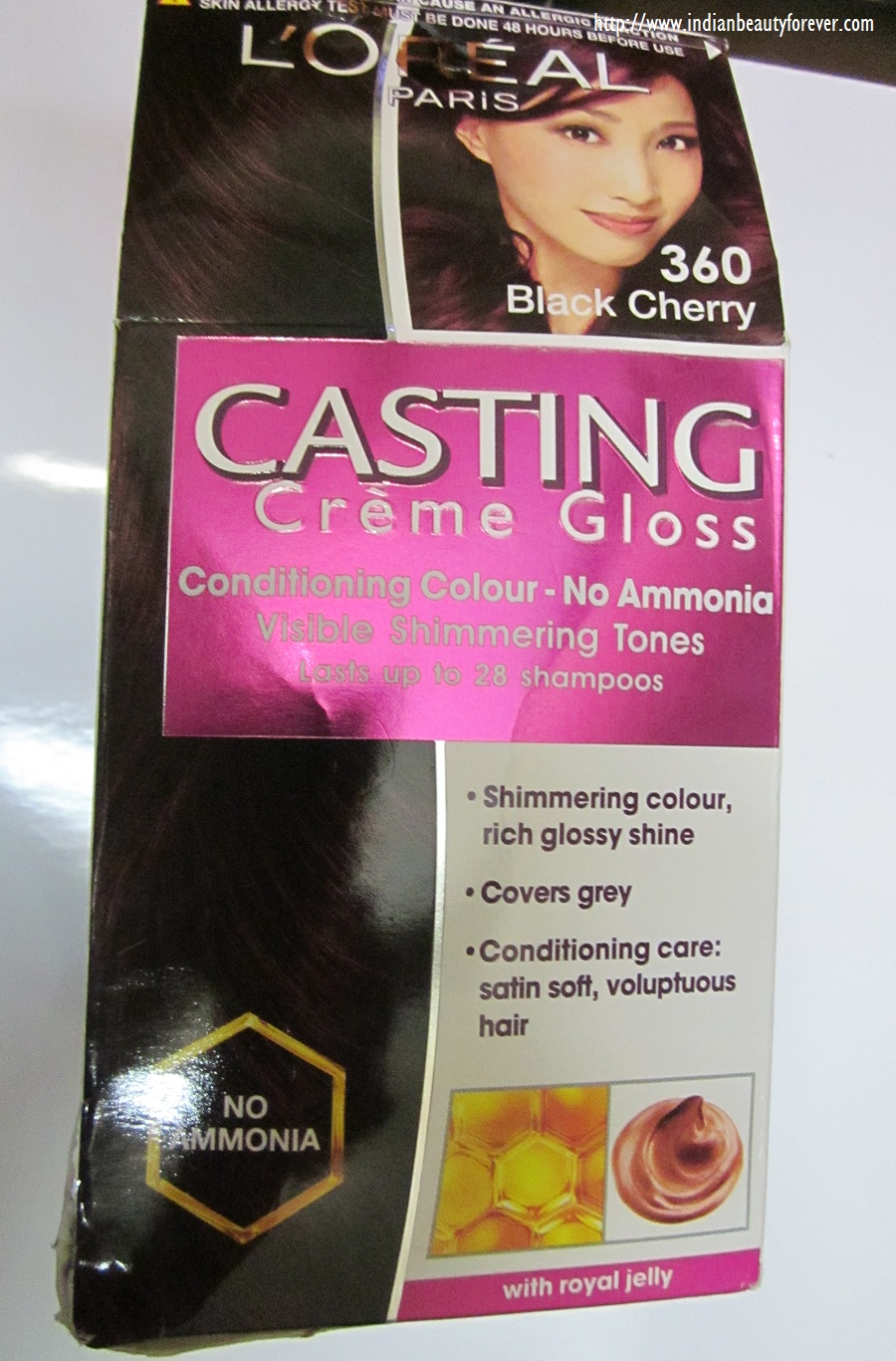 L'Oreal Paris Casting Creme Gloss in Black Cherry 360-Review and HOTD -  Indian Beauty Forever