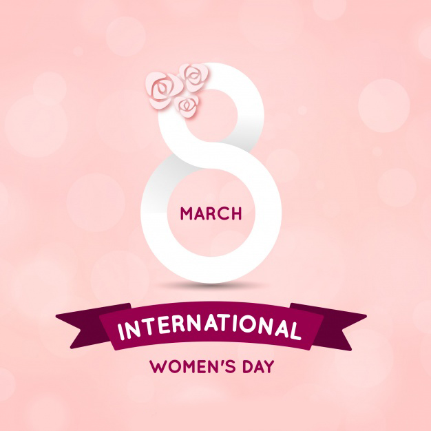 Hand drawn international women's day background Free Vector