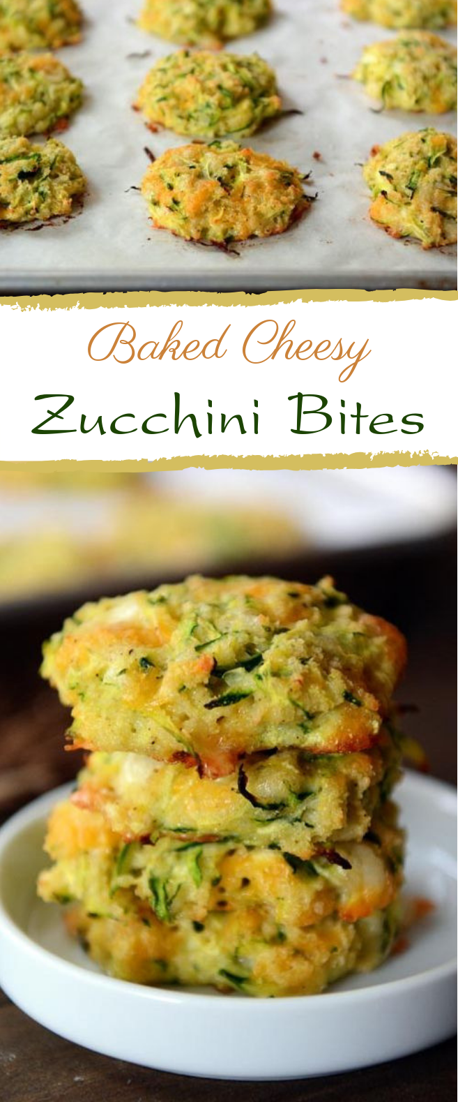Baked Cheesy Zucchini Bites #snack #vegetarian