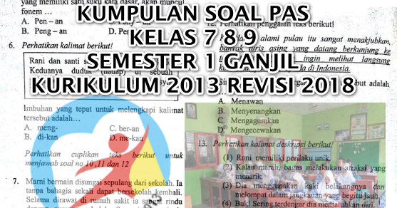 Soal PAS Prakarya Kelas 8 Semester 1 Kurikulum 2013 Tahun
