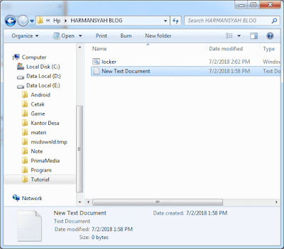 File Locker.bat - Mengunci Folder Tanpa Software
