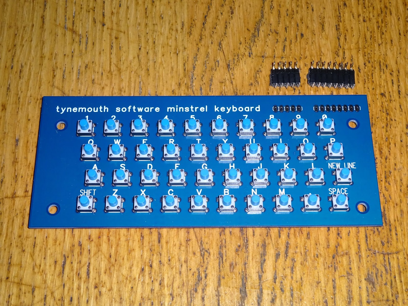 Tynemouth Software: Minstrel Keyboard now with Overlay PCBs