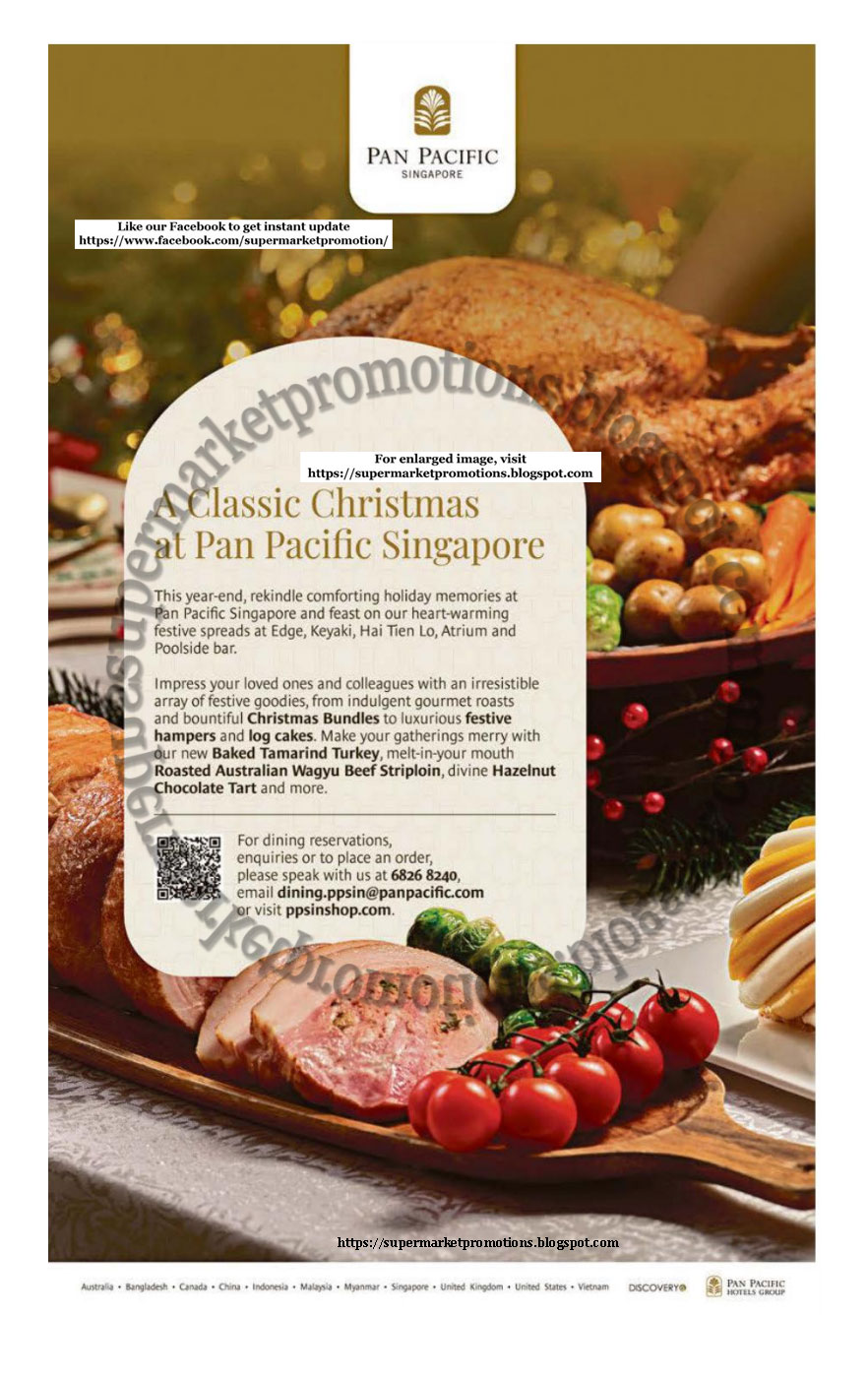 Pan Pacific Singapore Christmas Dining Promotion 01 December 2019