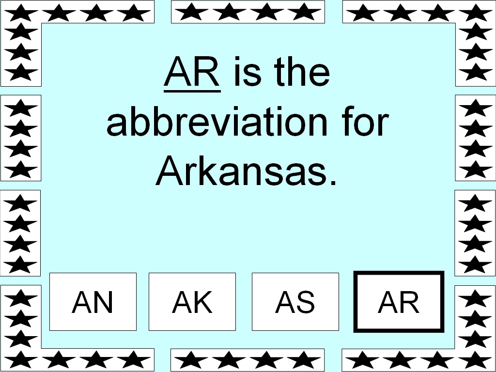 Student Survive 2 Thrive American State Abbreviations Part 1 of 5