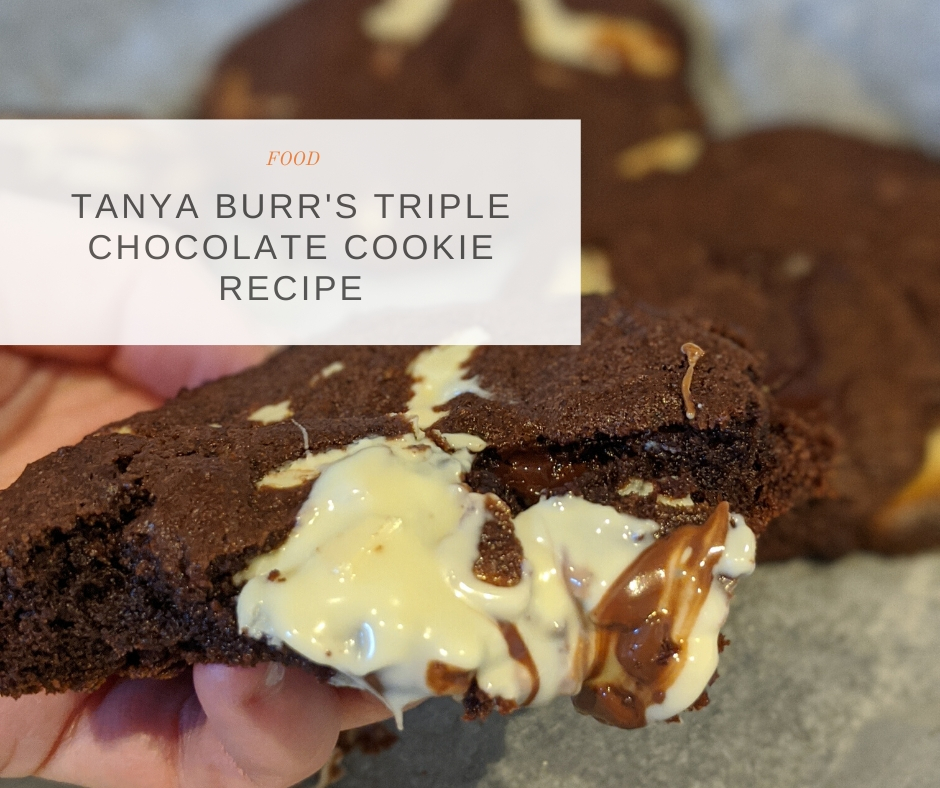 Food Tanya Burr's Triple Chocolate Cookie Recipe Daisy Elizabeth