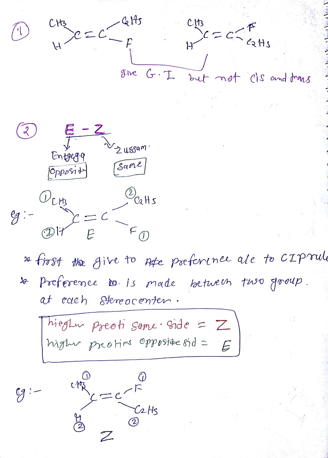 E Z Configuration and RS Absolute Compound
