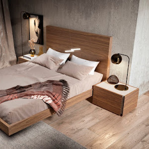 KING-FURBED Giường 6 Ft. 190x220x90 cm Màu Nâu Đậm