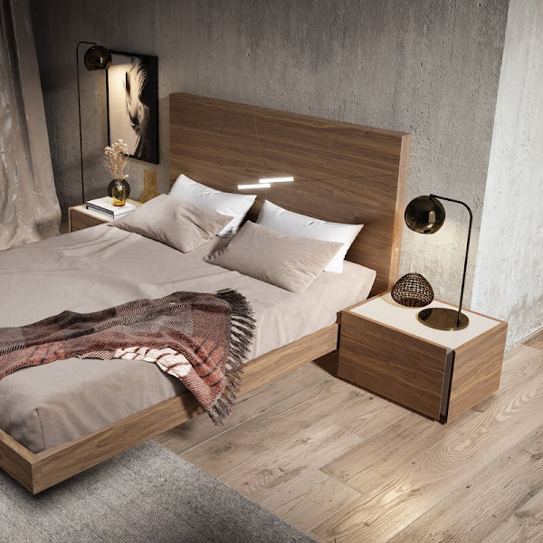 KING-FURBED Giường 6 Ft. 190x220x90 cm Màu Nâu Đậm