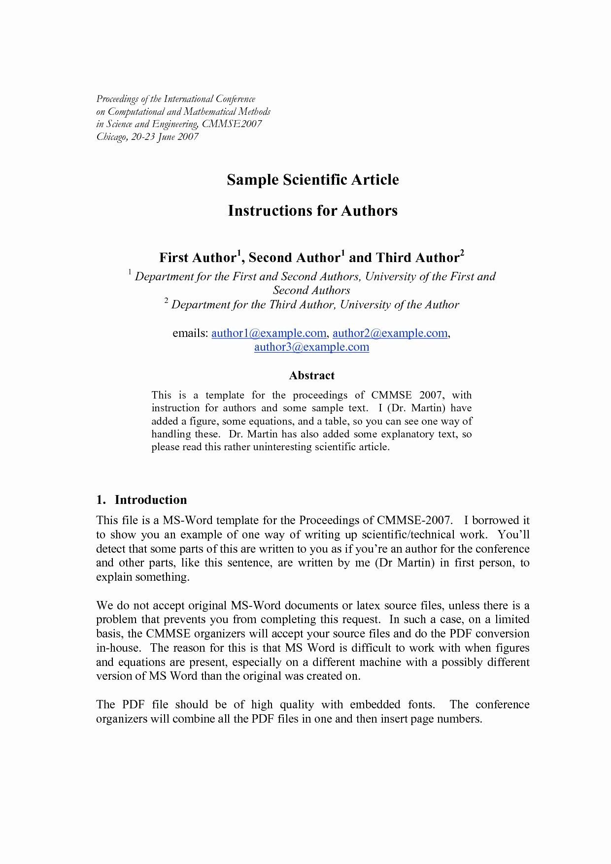 Sample Cover Letter To The Editor Scientific Journal Sample Letter