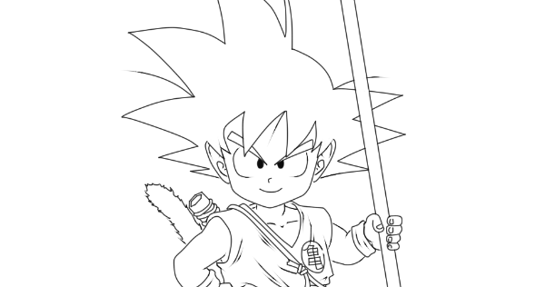 Menggambar Goku Kecil Kid Dragon Ball 9komik Tips Gambar Lukisan