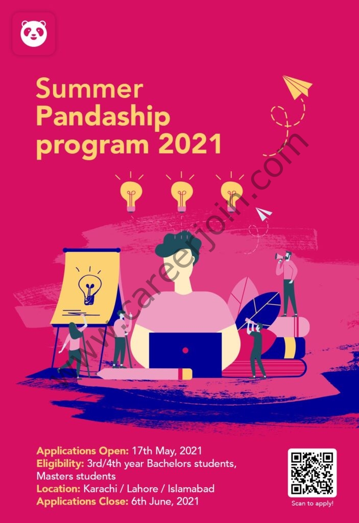 Foodpanda Pakistan Summer Pandaship Program 2021 in Pakistan