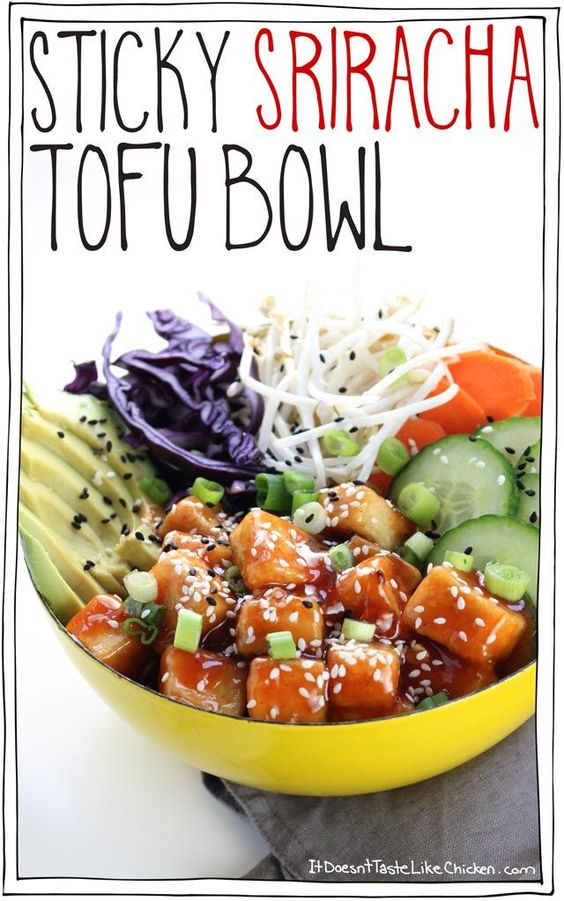 Sticky Sriracha Tofu Bowl Easy Recipe Tasty