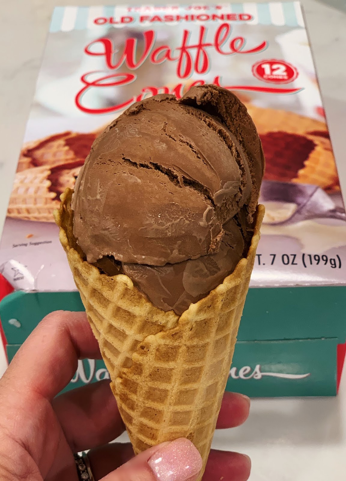 the happygirl the best ice cream cones Trader Joe's old fashioned