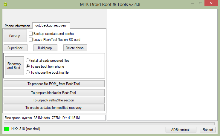 MTK. Su недоступен MTK Droid. Root tool