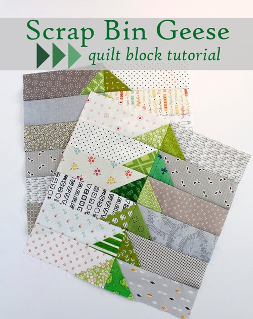 Quilt Today Scrap Bin Geese Quilt Block Tutorial
