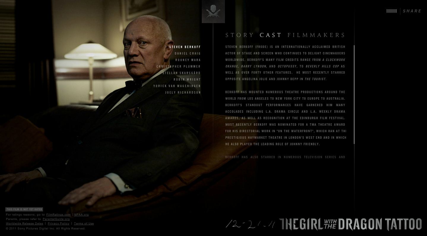LarssonTrilogia: Fotos Pagina Web Millenium 1 Remake David Fincher