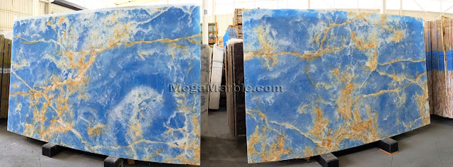 Blue Marble Onyx Polished