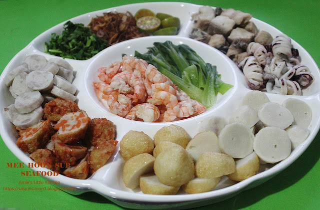 Kuah Mee Hoon Sup Seafood Sedap dengan Menggunakan Air Rebusan Kulit dan Kepala Udang