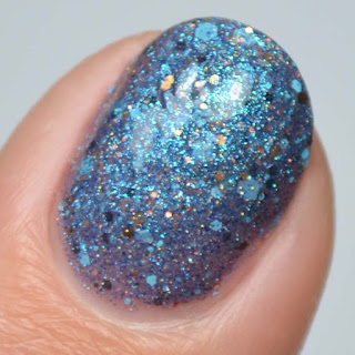 blue glitter nail polish
