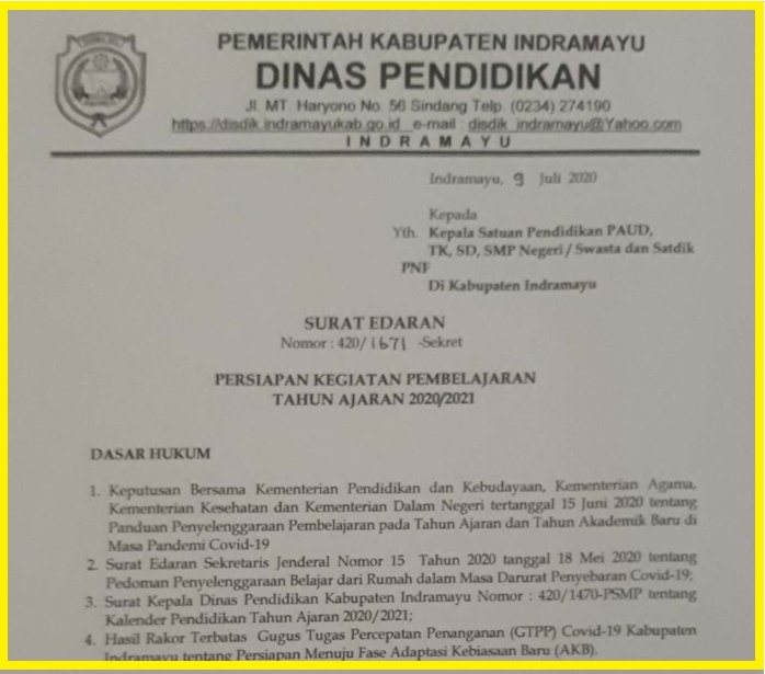Surat Edaran Persiapan Kegiatan Pembelajaran Tahun Ajaran 2020 2021 Bilal Web Inspirasimilenial