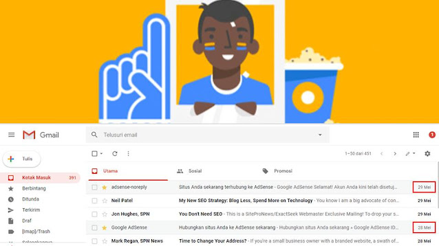 Email Approval dari Google Adsense Belajar Google Adsense dari Nol