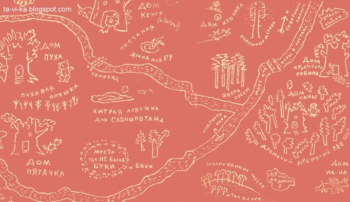 Земля винни пуха карта