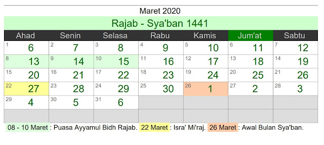 Kalender Islam 2020