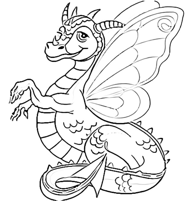 Girl Dragon Coloring Pages