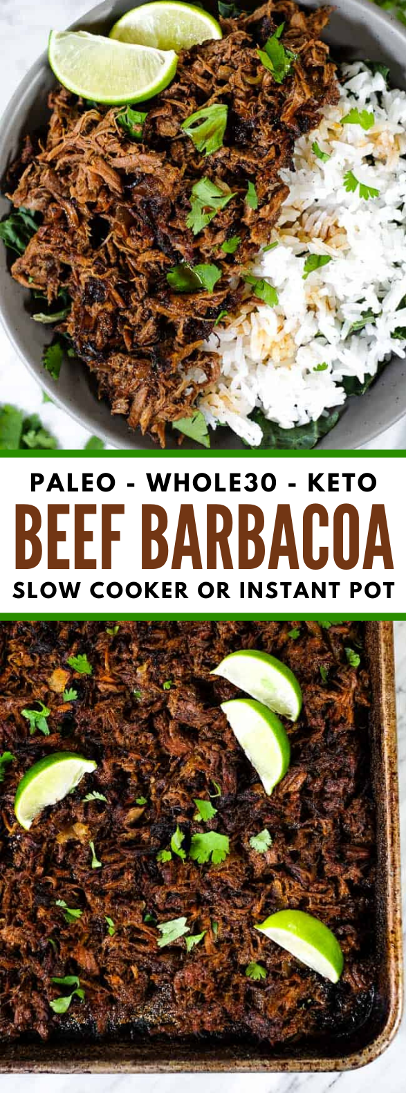 BEEF BARBACOA (PALEO, WHOLE30 + KETO) SLOW COOKER OR INSTANT POT #healhty #diet
