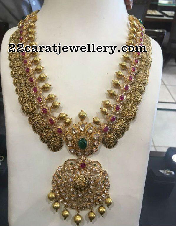 Traditional Look Uncut Diamond Set Jewellery Designs