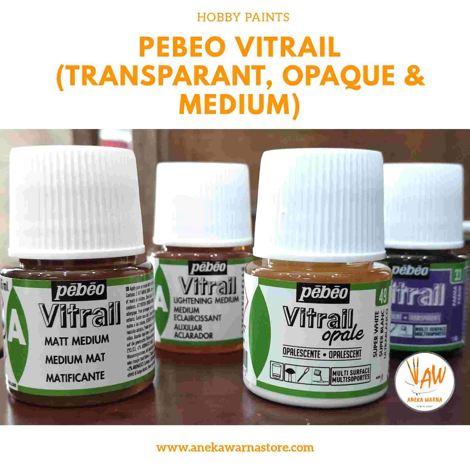 Pebeo Vitrail Cat Untuk Di Kaca Dan Keramik Aneka Warna Store