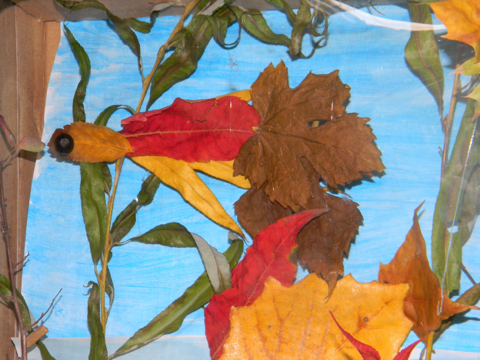 Осенний Калейдоскоп аппликация из листьев