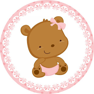Toppers or Teddy Bear in Polka Dots Free Printable Labels.