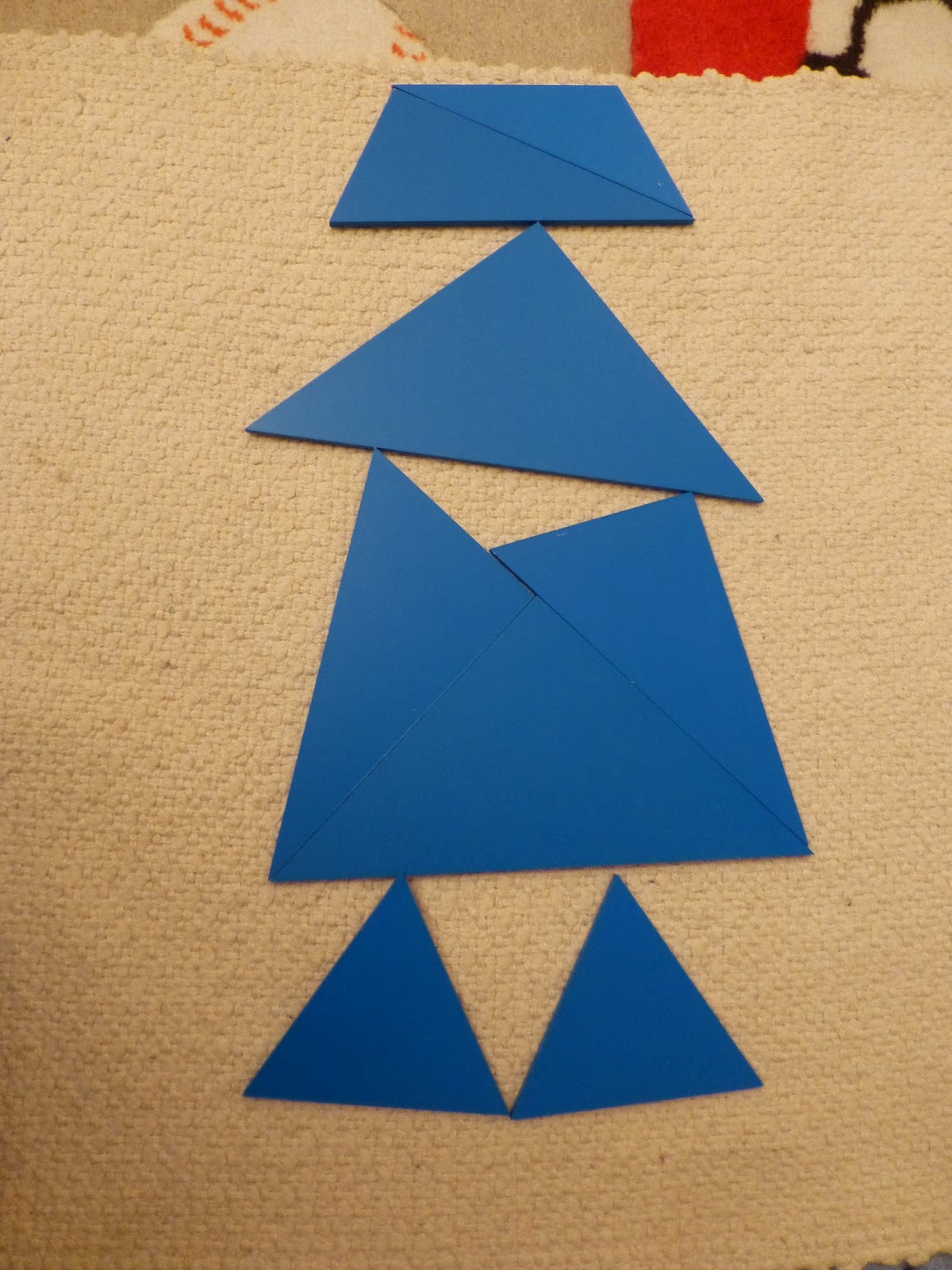 Family FECS Montessori Activity Constructive Triangles Blue