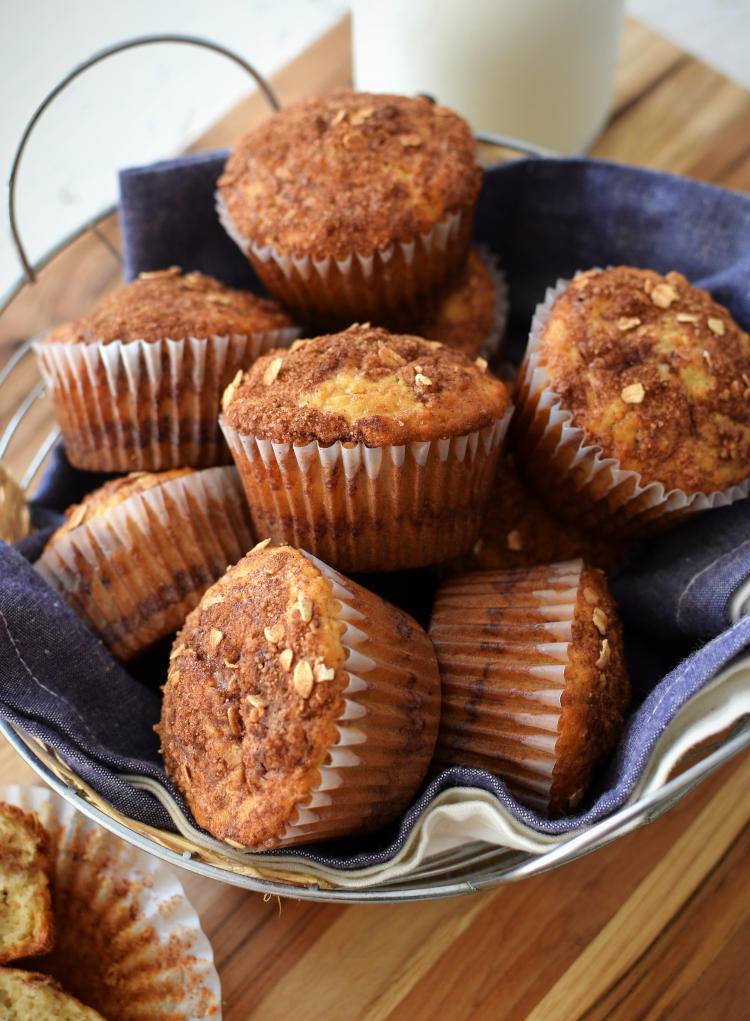 Muffins de avena con canela Bizcochos y Sancochos