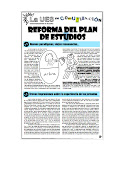 Reforma del Plan de Estudios