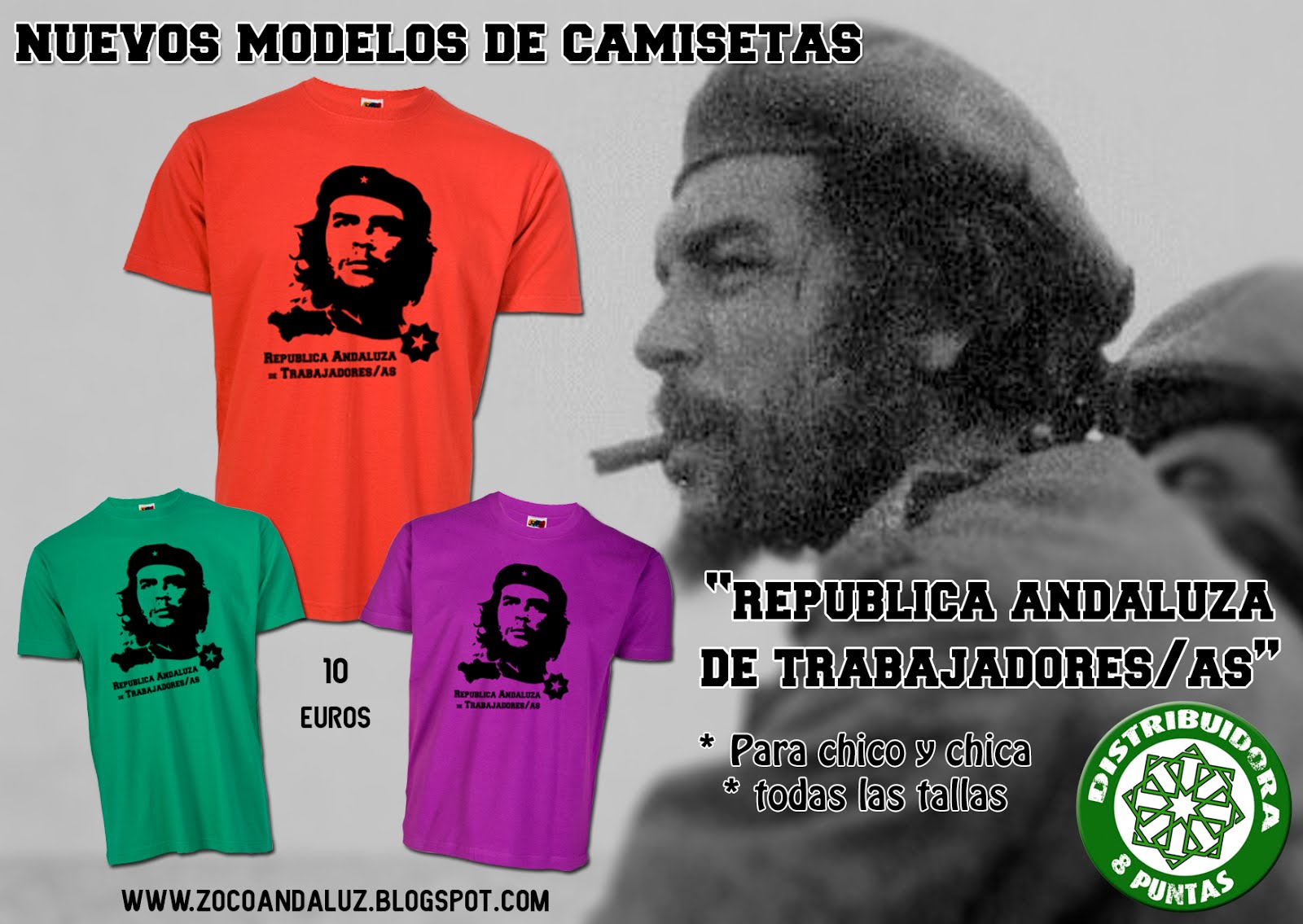 Camiseta República Andaluza Trabajadores/as, Che Guevara