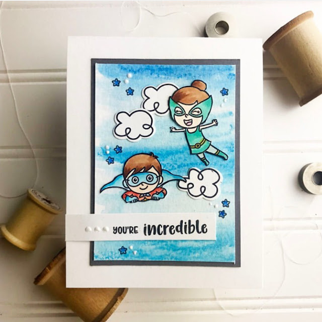 Sunny Studio Stamps: Super Duper customer card by Teri Anderson Sunny Studio Stamps: Super Duper customer card by Teri Anderson