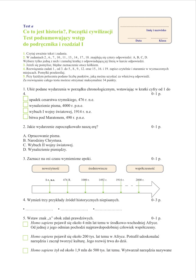 Historia Dzial 1 Klasa 7 Test Historia Klasa 6 Dział 1 Narodziny Nowożytnego świata - Margaret