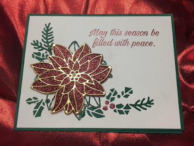 Stampin' Up!, www.stampingwithsusan.com, Joyous Noel Glimmer Paper, Peaceful Pointsettia