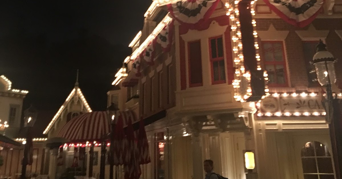 Carnation Cafe Lights Up At Night Disneyland