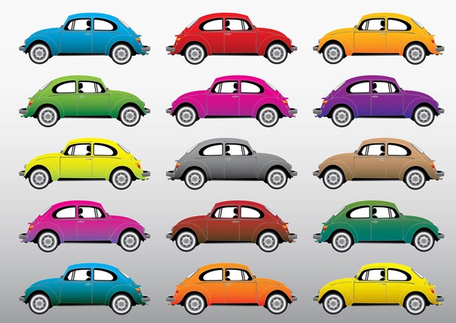 Beetle Cars Vector Graphics