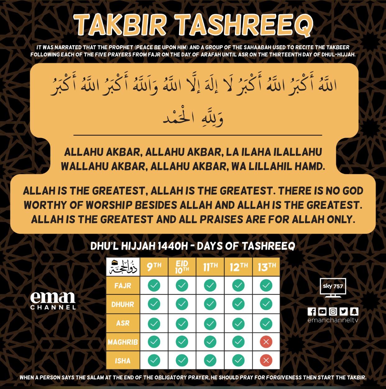 The Islam Awareness Blog: Dua for Arafah Day, Takbir & Tashreeq