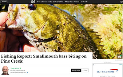 Fishing Report: Smallmouth bass biting on Pine Creek