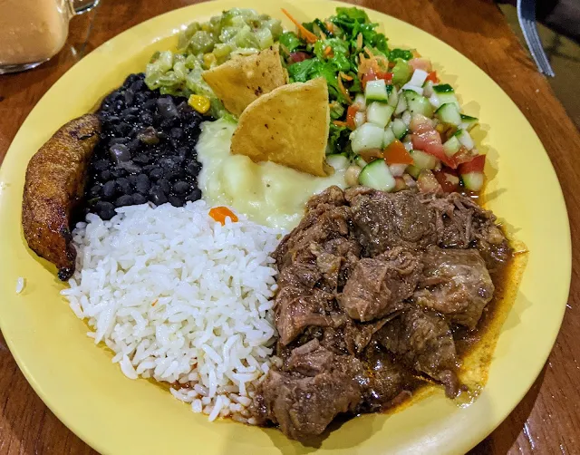 Plate of Costa Rican Food