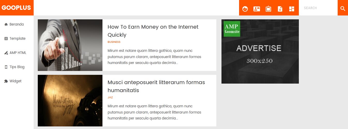 GooPlus AMP Blogger Template